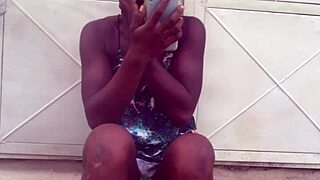 A crazy bitch keeps twerking wildly in clothes before stripping naked for more intense dancing