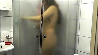 Milf Frina pisses golden rain everywhere holding cock wet pussy squirts in nature