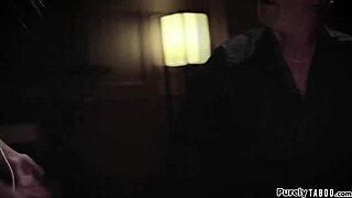 Confused young beauty surrenders to stepdad and stepmom's forbidden threesome urges with blowjobs and kisses