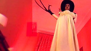 Milf Dimitrescu Fucks in Stockings with Wet Pussy and Big Tits