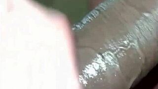 Young college student gulps down boss's massive cock swallowing hot cum for rent relief