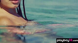 Shy Free Spirit Teen Katrine Pirs Strips Naked from Bikini Outdoor