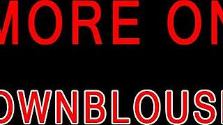 voyeur sneaks peeks at bra-clad tits nipples downblouse thrill