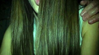 Hard anal pounding neighbor's tight ass then deepthroat blowjob exploding cum down her throat!