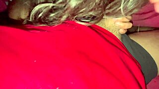 we were sleeping but she grabbed my throbbing cock!