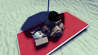 hey, did you catch this roblox slut riding cock on public beach?