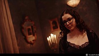 nerdy leana rips clothes off big tits vampire rikako for wet lesbian feast