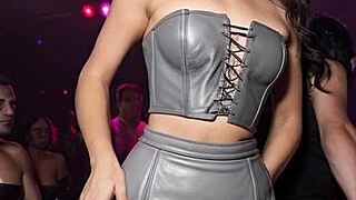 oh god, i'm so dirty after work flashing my skirt ass in leather boots outdoors