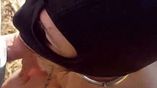 pov slave slut in stockings trained whipped outdoor toilet toy humiliation