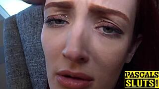 redhead teen andi rye feels intense pleasure rubbing her solo pussy