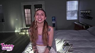 Nina Nova's tattooed ass and tits seduce for project completion