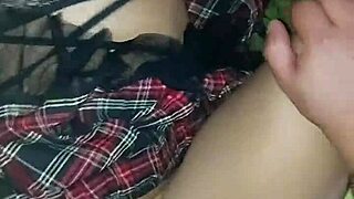 otaku latina friend bent over bed for creampie doggystyle