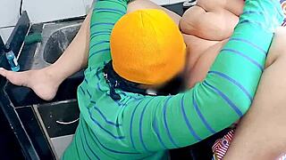 Husband Devours Chubby Wife's Juicy Pussy Kitchen Feast