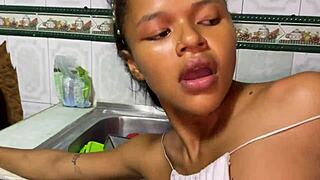 guy rams latina's huge pussy doggystyle on train