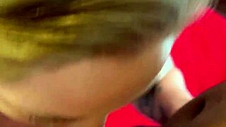 blonde hotwife pussy pays bbc delivery guy while cuck waits at home