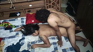 Seductive Indian Housewife Fucks Youthful Husband in Passionate Night Session