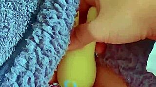 Tiny Latina Coed Shaved Pussy Quivers in First Vibrator Orgasm