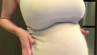 milf with milky tits sucks cock and spreads swollen pussy