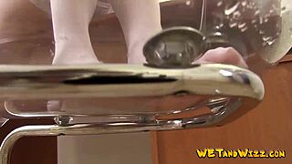 Miranda's intense wet solo pee performance unfolds