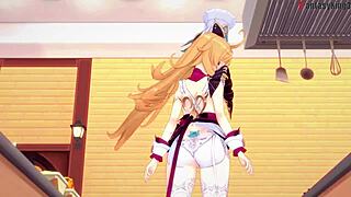 yo, escoffier giving that kitchen blowjob in genshin impact vibes