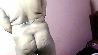 Curvy wife parades saggy huge tits teasingly before husband