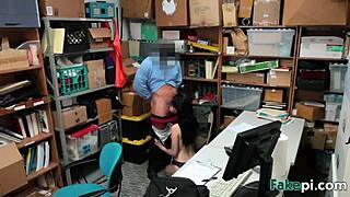 Alex Harper caught shoplifting then confronted hard in office store