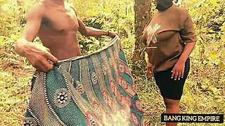 bbw ex-classmate takes hardcore pounding outdoors in the bush