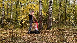 Slut Spanked Then Fucked Hard in Autumn Forest