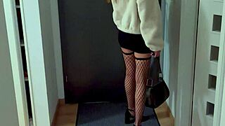 damn i called this skinny 18yo redhead slut in stockings and fucked her raw no condom