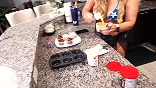 kymber leigh licks frosting off my big cock yeah