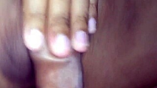 pretty neighbor's shaved wet pussy licked then creampied hard