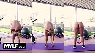 crystal clark's hottest gym workout ever