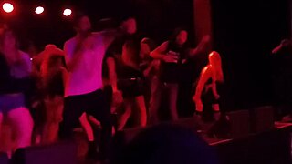 Tasia whips out dick onstage with mickey and nasty!