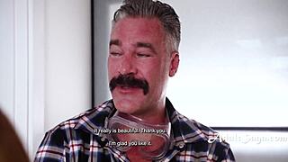 masseuse boldly fucks client after shower repair