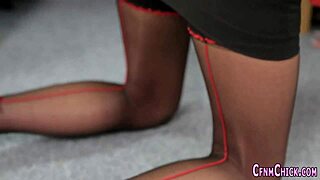 Cfnm domina tugs loser's pathetic cock