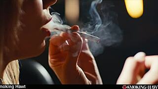 pov horny blonde sharon white spits on cock while smoking!