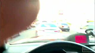POV road head blowjob wet pussy las vegas strip
