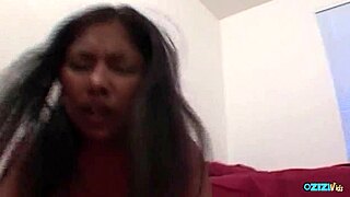 Horny Latina Jasmin rides big cock deepthroat in cowgirl bliss