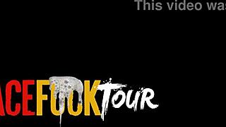 Tiny Latina Cutie Gags on Upside-Down Monster Cock Deepthroat