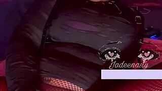 can you believe this goth girl squirts nonstop for 30 minutes shaved pussy gushing