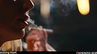 pov horny blonde sharon white spits on cock while smoking!