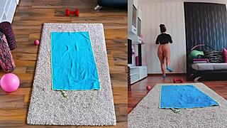 wanna watch my naked yoga ass spread wide if you dare?