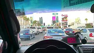 POV road head blowjob wet pussy las vegas strip