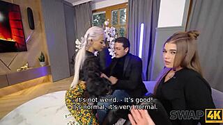 A morning walk sparks wild threesome with huge cocks