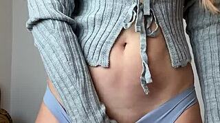 skinny shaved cutie maiskii fingers pussy toys to loud orgasm