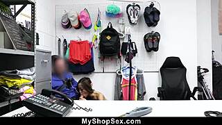 Caught spying teen stripped searched fucked hard in shop
