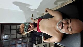 Stripping naive masseuse groping wet pussy into sex massage