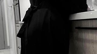 girlfriend fun on kitchen counter playtime