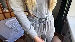 i made him cum quick in my panties while alone