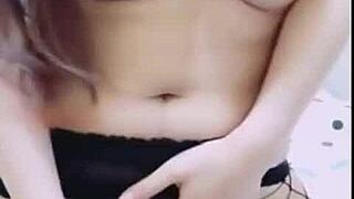 Taiwanese beauty's big tits selfie tease revealed